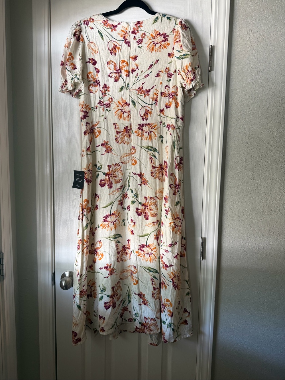 Lulus Parisian Picnic cream floral dress - Picture 2 of 6